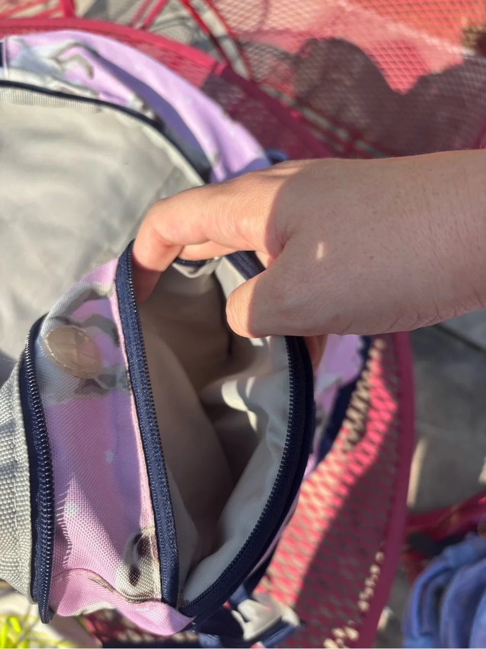 Pottery Barn Kids pink backpack